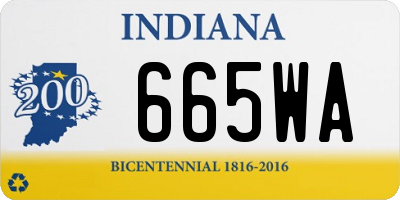 IN license plate 665WA