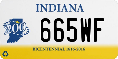 IN license plate 665WF