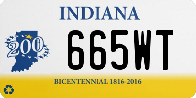 IN license plate 665WT
