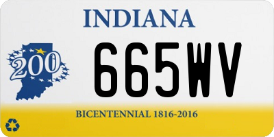 IN license plate 665WV