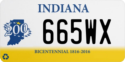 IN license plate 665WX