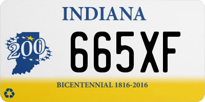 IN license plate 665XF