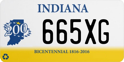 IN license plate 665XG