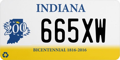 IN license plate 665XW