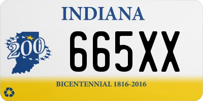 IN license plate 665XX