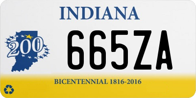 IN license plate 665ZA