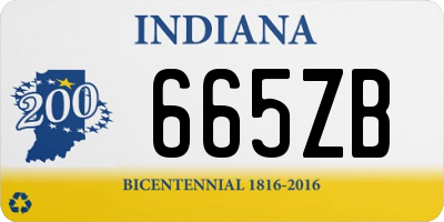 IN license plate 665ZB