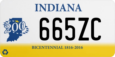 IN license plate 665ZC