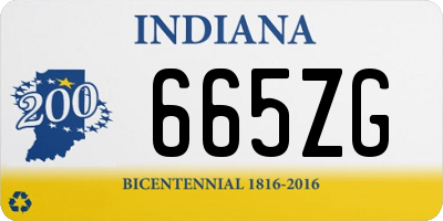 IN license plate 665ZG