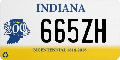 IN license plate 665ZH