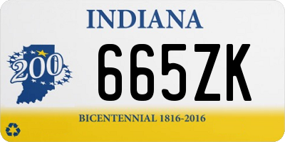 IN license plate 665ZK