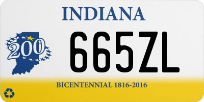 IN license plate 665ZL