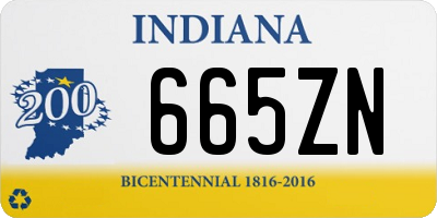 IN license plate 665ZN