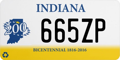 IN license plate 665ZP