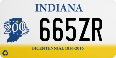 IN license plate 665ZR