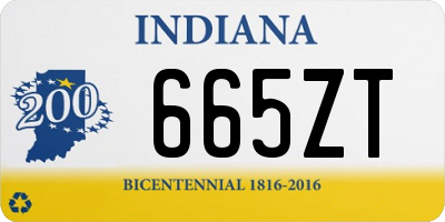 IN license plate 665ZT