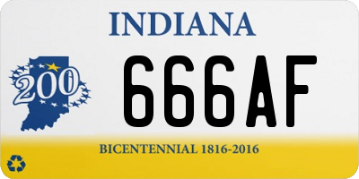 IN license plate 666AF