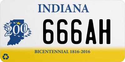 IN license plate 666AH