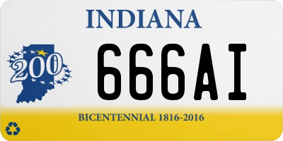 IN license plate 666AI