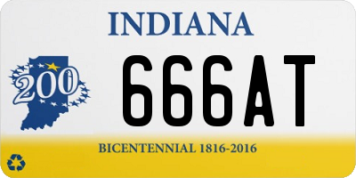 IN license plate 666AT