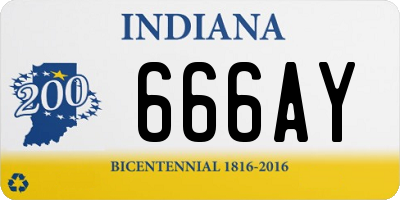 IN license plate 666AY