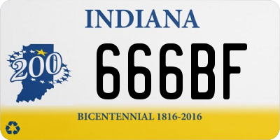 IN license plate 666BF
