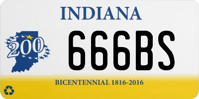 IN license plate 666BS