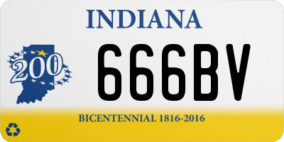 IN license plate 666BV