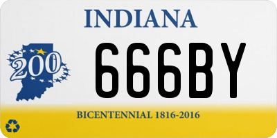 IN license plate 666BY