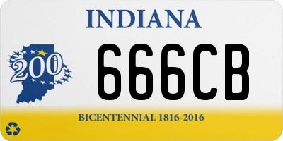 IN license plate 666CB