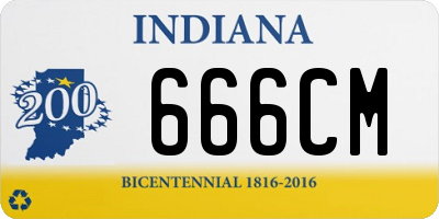 IN license plate 666CM