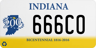 IN license plate 666CO