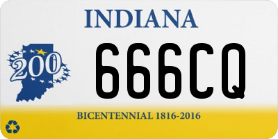 IN license plate 666CQ