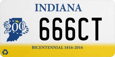 IN license plate 666CT