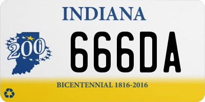IN license plate 666DA