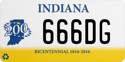 IN license plate 666DG