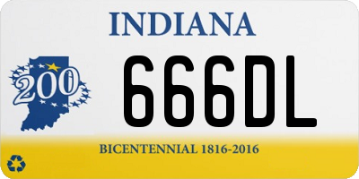 IN license plate 666DL