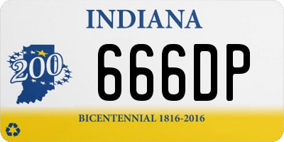 IN license plate 666DP