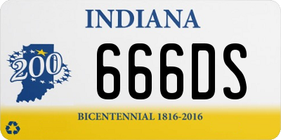 IN license plate 666DS