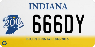 IN license plate 666DY