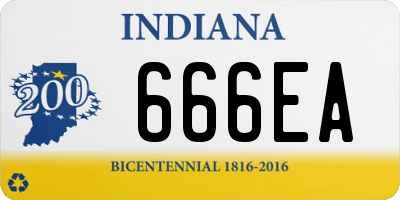 IN license plate 666EA