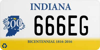 IN license plate 666EG