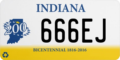 IN license plate 666EJ