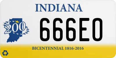 IN license plate 666EO