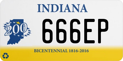 IN license plate 666EP