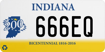 IN license plate 666EQ