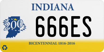 IN license plate 666ES