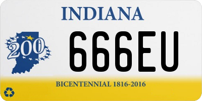 IN license plate 666EU