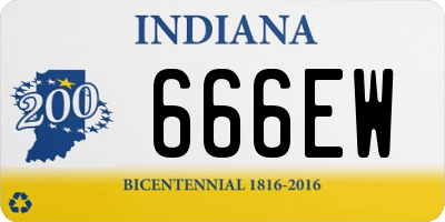 IN license plate 666EW
