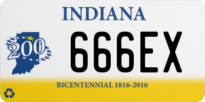 IN license plate 666EX